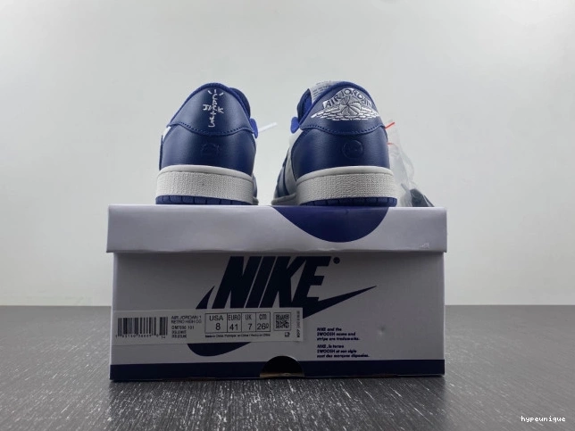 HYPE X CUSTOM DM7890-101 SCOTT AIR JORDAN 1 OFF-WHITE TRAVIS X 0811
